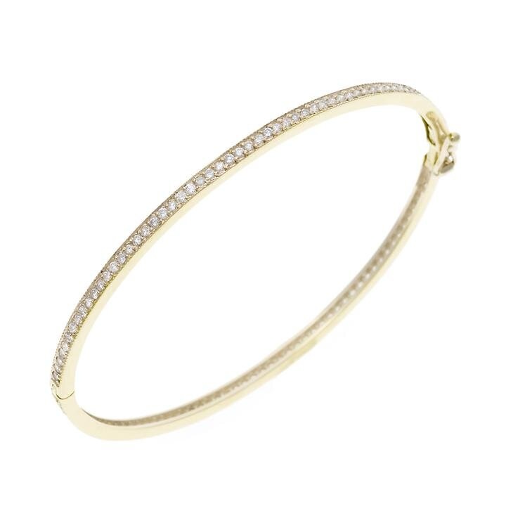 yellow gold diamond bangle